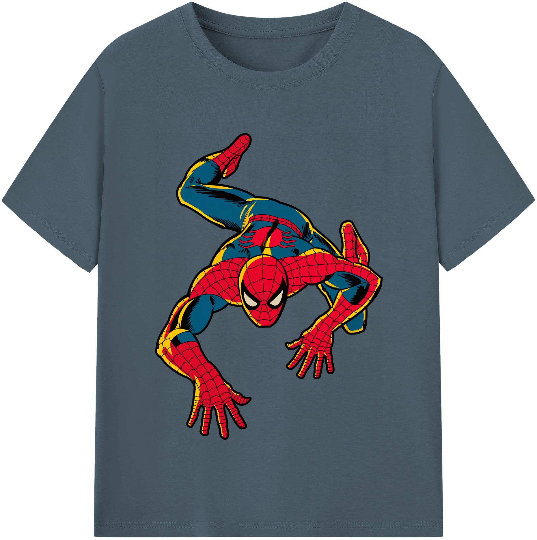 （画像用） Spider Man スパイダーマン 綿100％半袖Tシャツ（フロントプリント）
